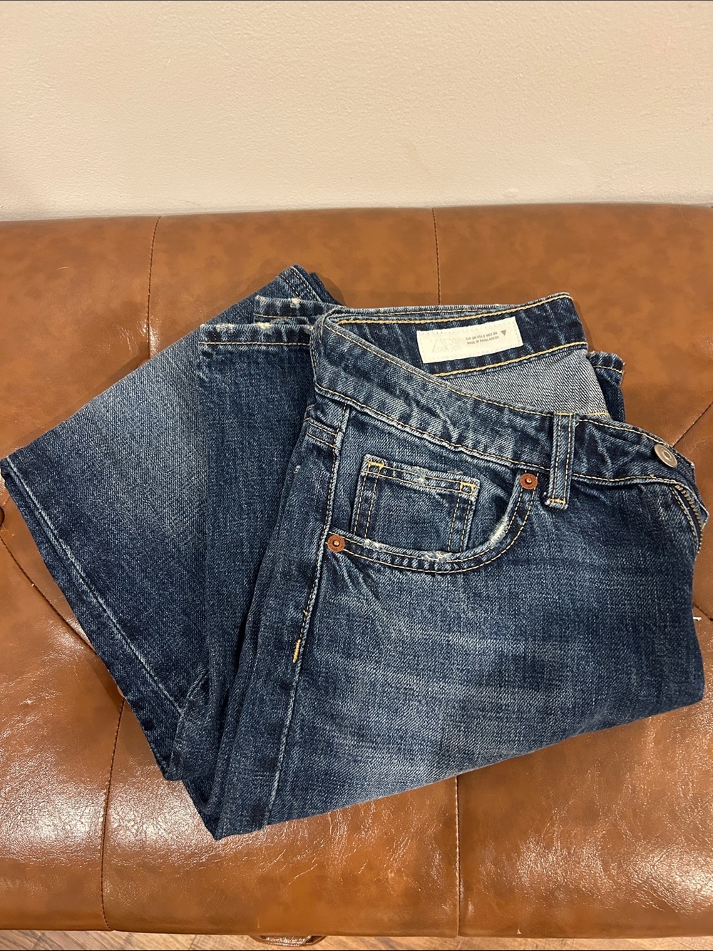 Zara Women's Jeans in Dark Blue Denim